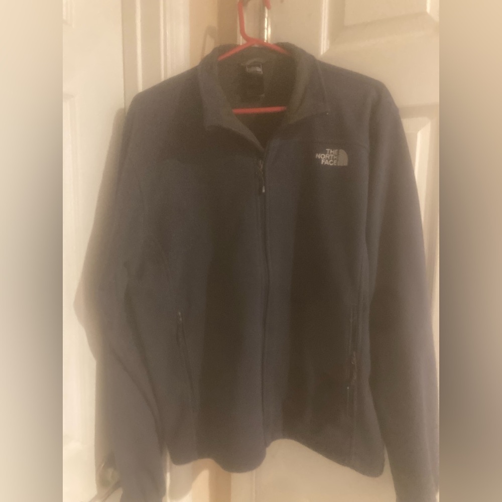 Mens The North Face Navy Blue Fleece jacket size Large good condition